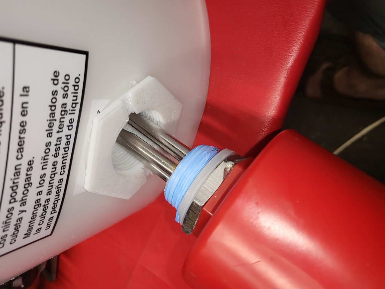 Bulkhead Fitting for Heating Element Side Mount